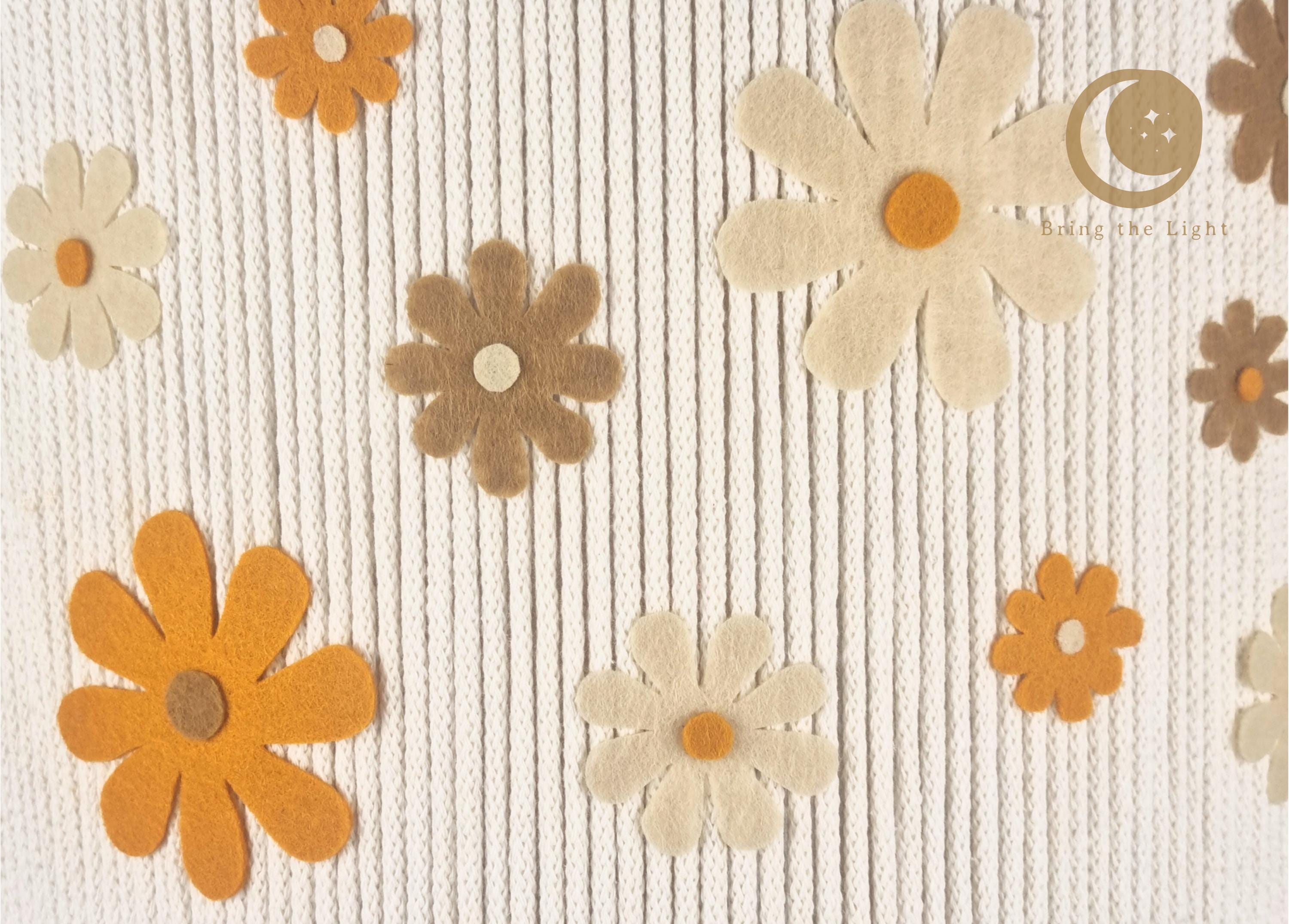 Retro boho floral lampshade for a girl's room with dense peach blooms